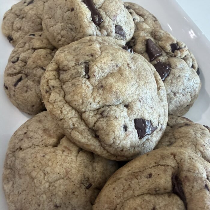 brown butter nutella stuffed cookies